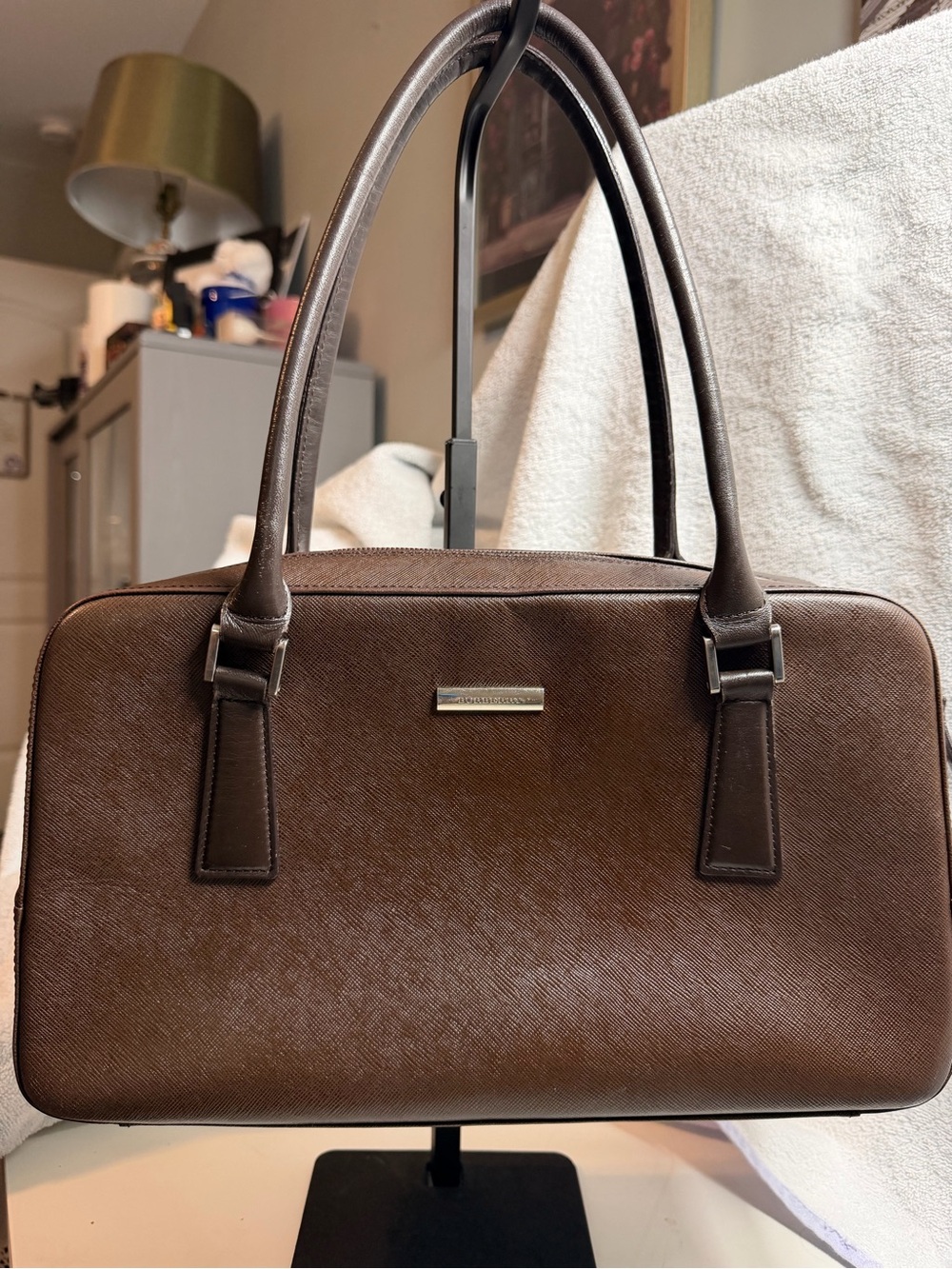 Burberry Structured Satchel Handbag